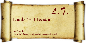 Ladár Tivadar névjegykártya