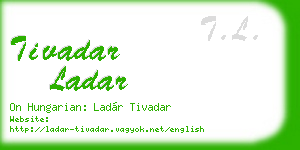 tivadar ladar business card